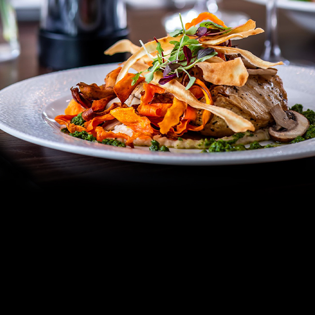 Vegan menu at The Woolpack