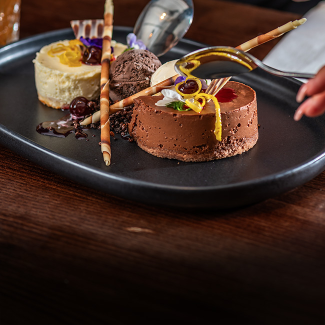 Dessert menu at The Woolpack