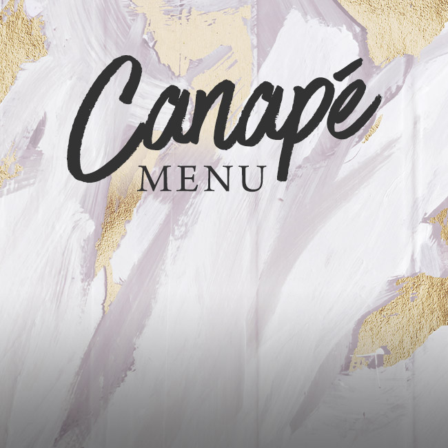 Canapé menu at The Woolpack